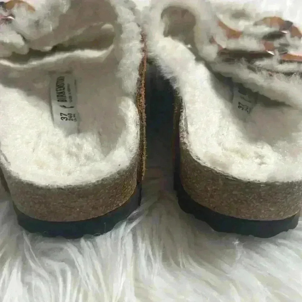 Birkenstock Womens Arizona Shearling Suede Leather Mink - Picture 10 of 10